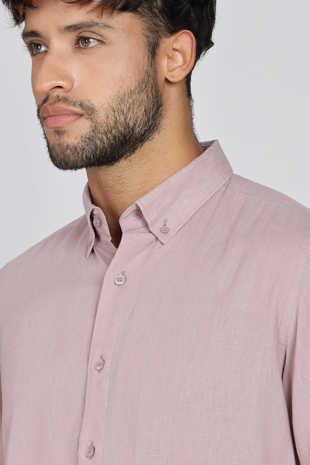 Men's Full Sleeves Plain Pink Shirt | Imported Fabric Stitchless | Formal & Party Wear