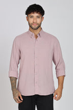 Men's Full Sleeves Plain Pink Shirt | Imported Fabric Stitchless | Formal & Party Wear