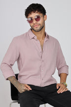 Men's Full Sleeves Plain Pink Shirt | Imported Fabric Stitchless | Formal & Party Wear