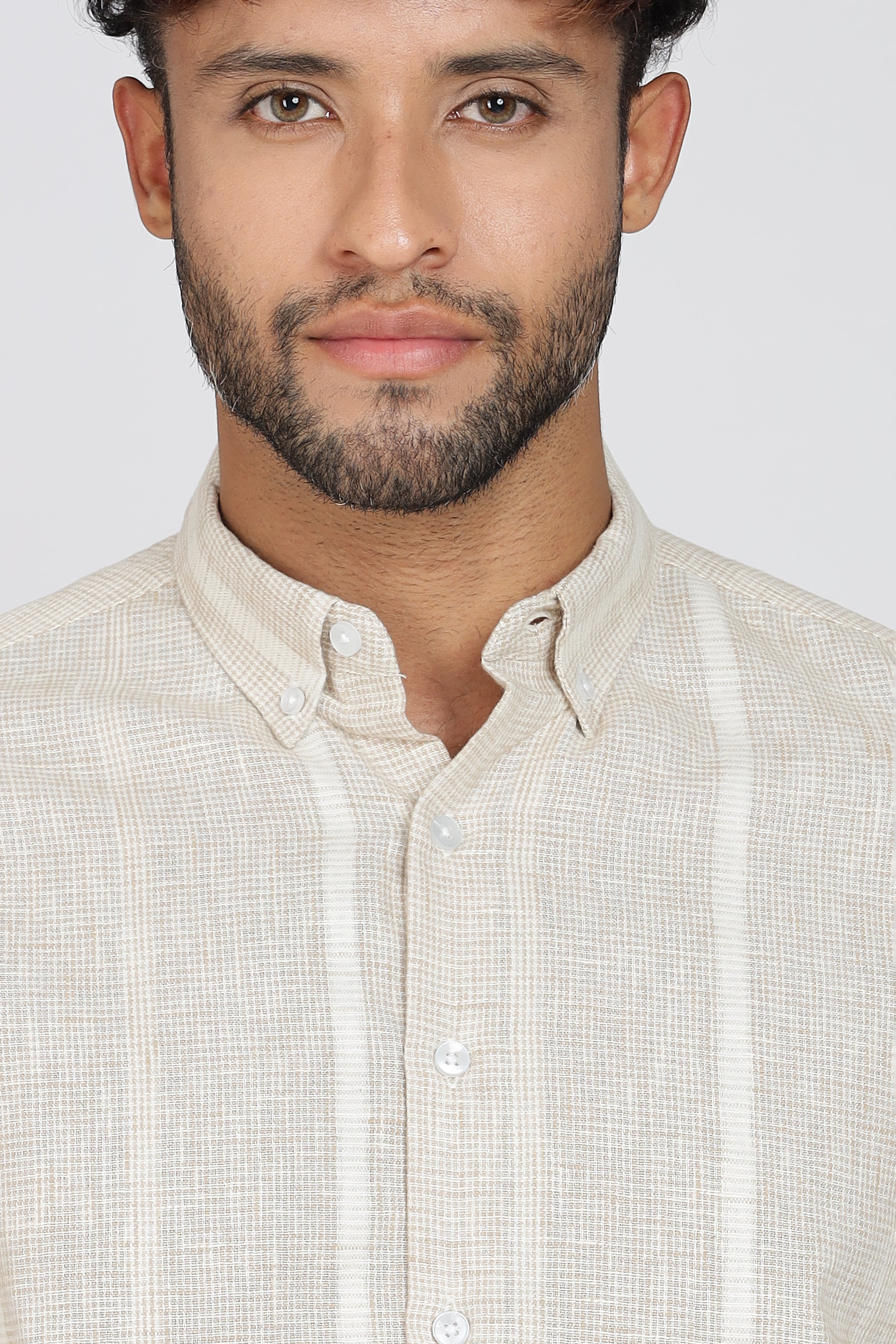 Men's Full Sleeves Stripped Lemon Shirt | Kinitted Fabric | Casual Wear