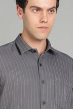 Men's Half Sleeves Plain Grey Shirt | Imported Turkish Fabric | Casual, Office & Vacation Wear