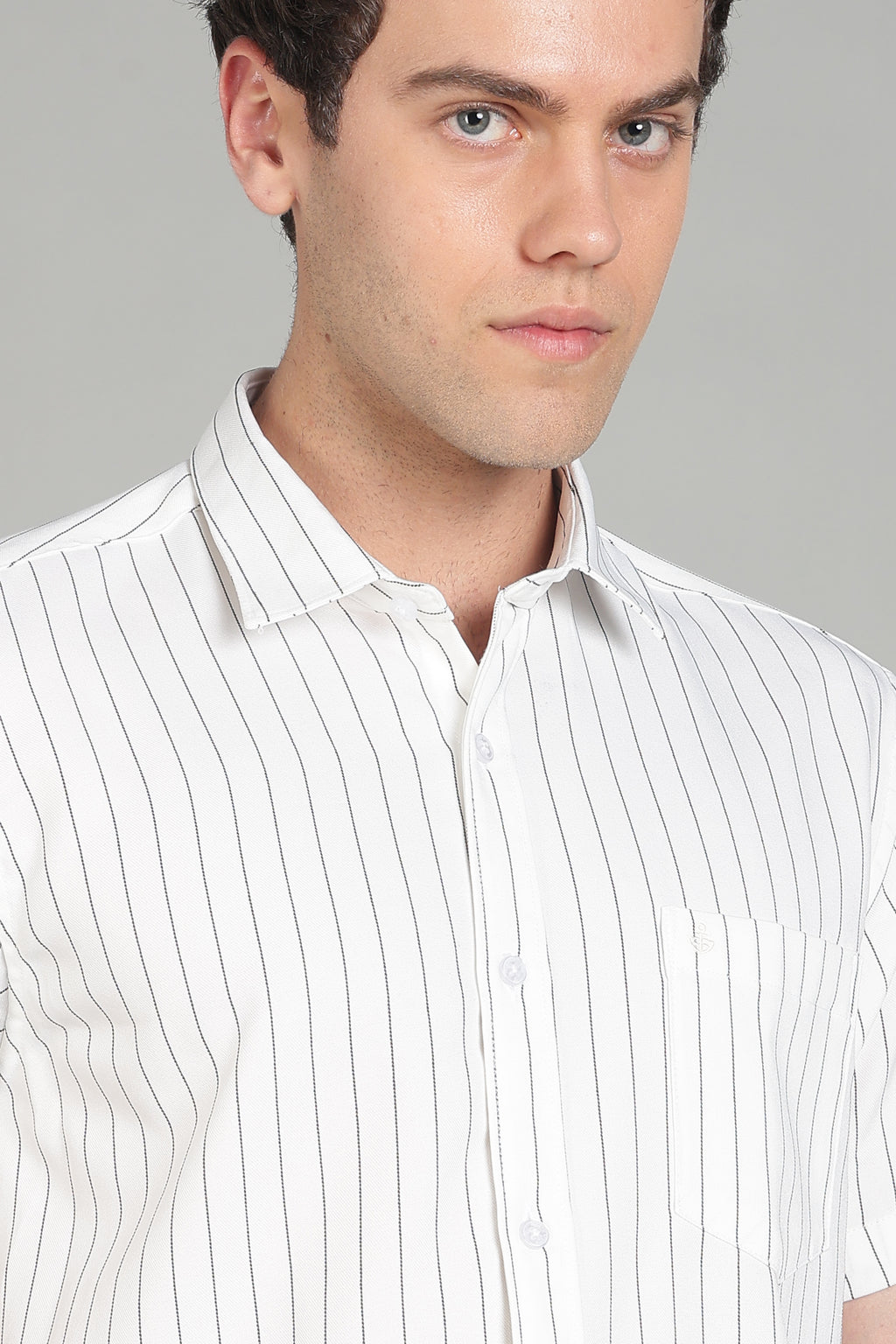 Men's Half Sleeves Plain White Shirt | Imported Turkish Fabric | Casual, Office & Vacation Wear