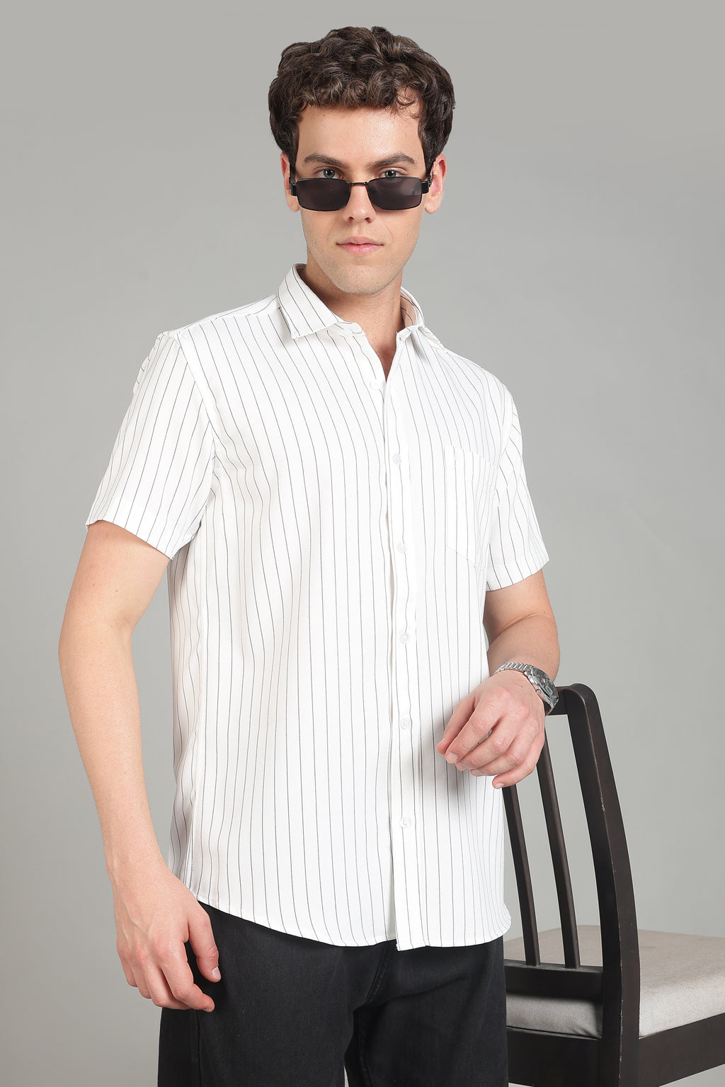 Men's Half Sleeves Plain White Shirt | Imported Turkish Fabric | Casual, Office & Vacation Wear
