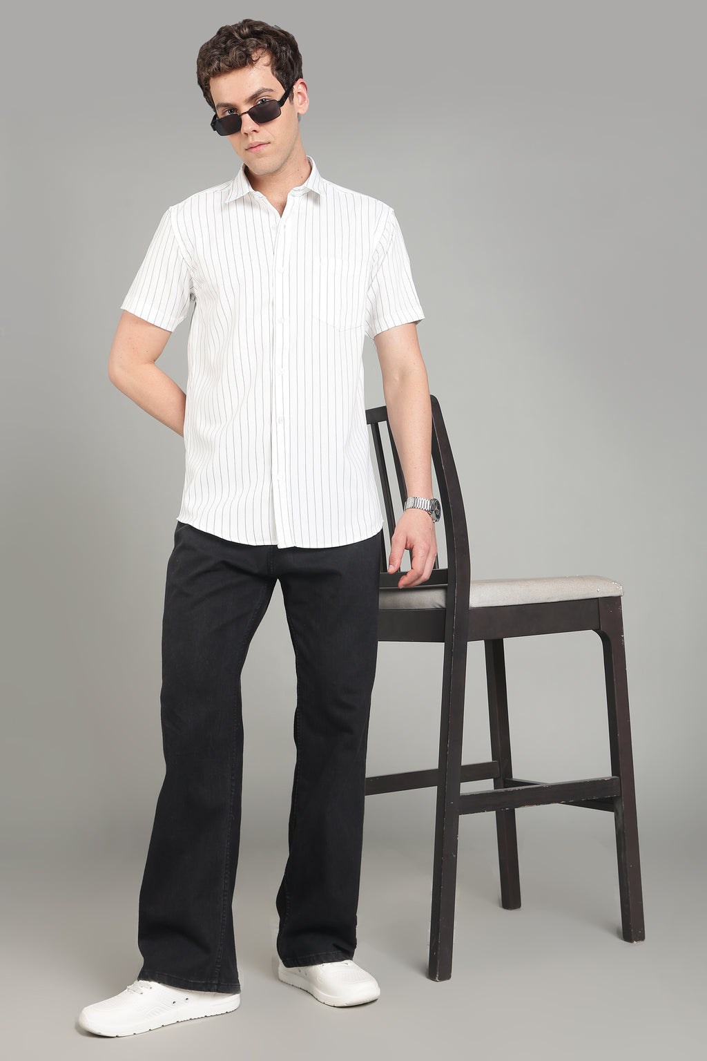 Men's Half Sleeves Plain White Shirt | Imported Turkish Fabric | Casual, Office & Vacation Wear
