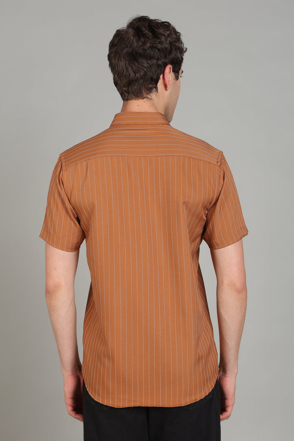Men's Half Sleeves Plain Rust Shirt | Imported Turkish Fabric | Casual, Office & Vacation Wear