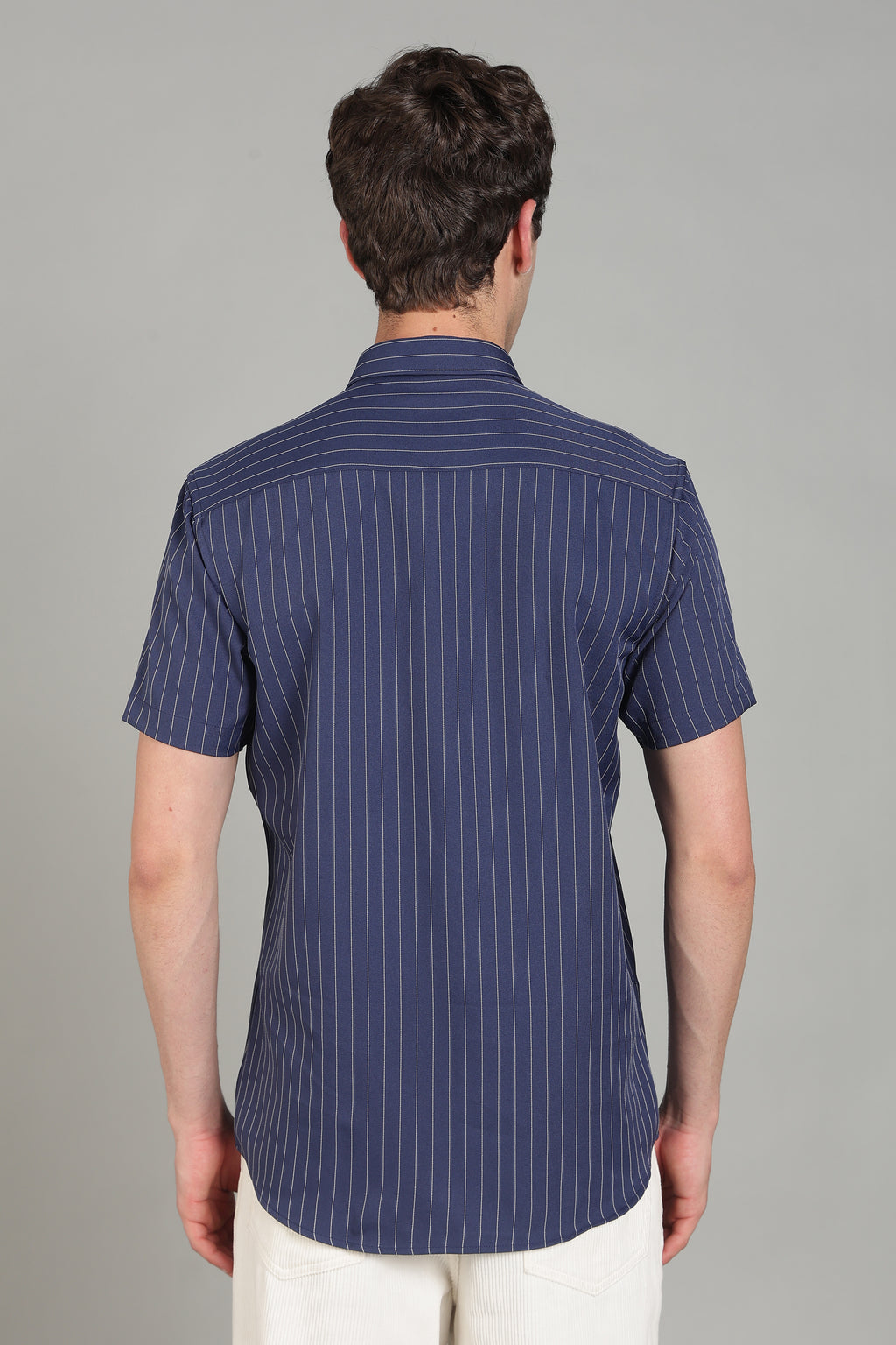 Men's Half Sleeves Plain Navy Blue Shirt | Imported Turkish Fabric | Casual, Office & Vacation Wear