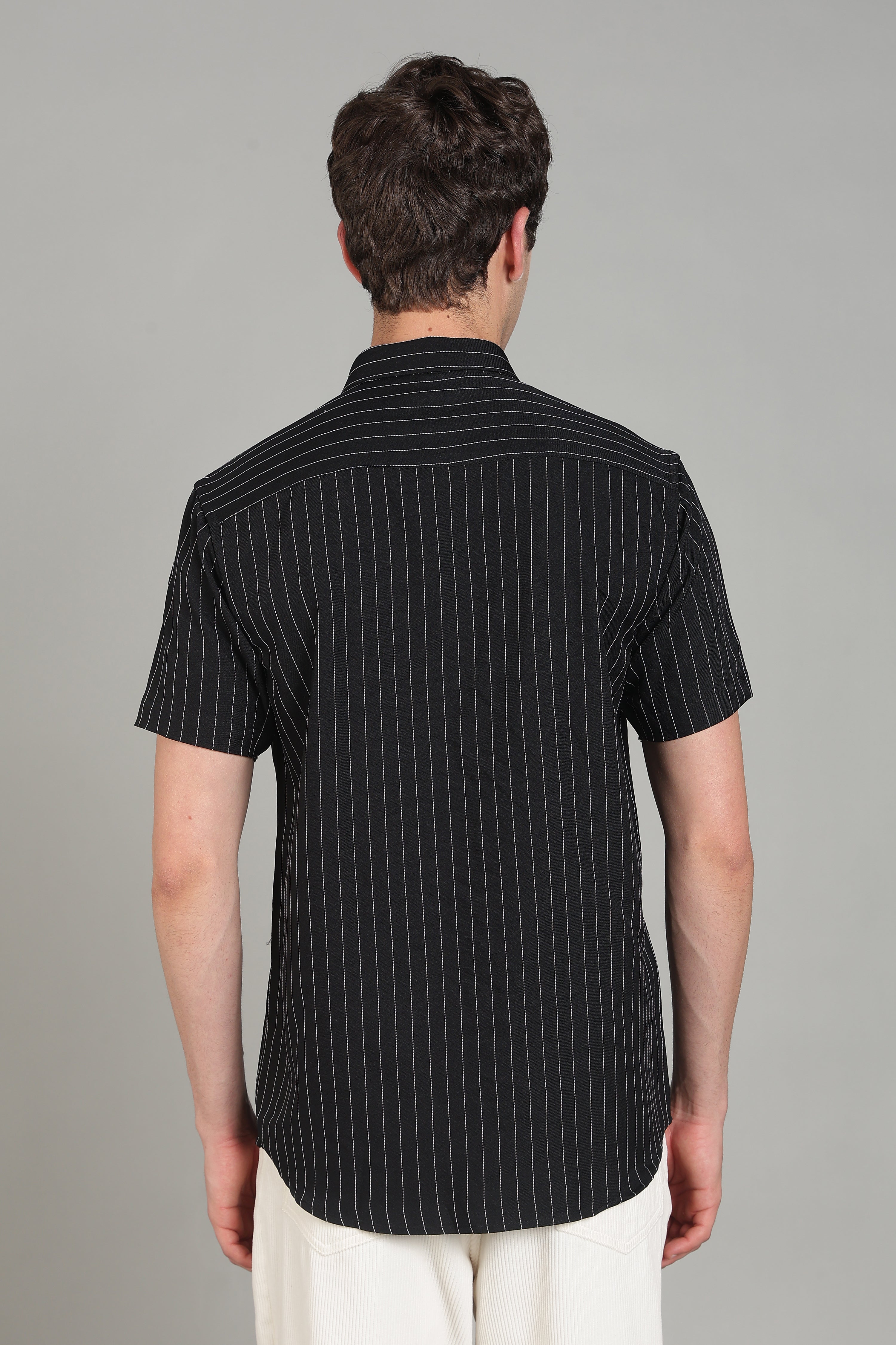 Men's Half Sleeves Plain Black Shirt | Imported Turkish Fabric | Casual, Office & Vacation Wear