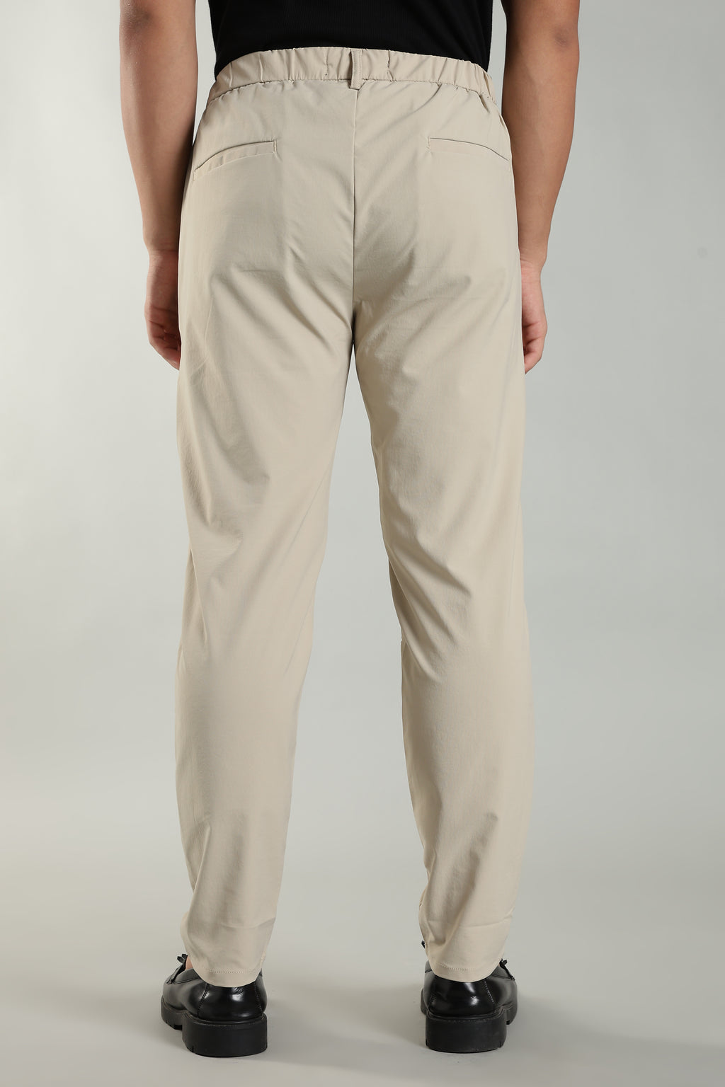 Linen Blend Casual Trousers For Men | Beige