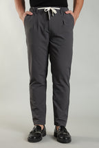 Men's Plain Grey Trousers | Linen Blend Fabric| Casual, Office, Vacation Wear