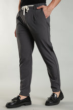 Men's Plain Grey Trousers | Linen Blend Fabric| Casual, Office, Vacation Wear