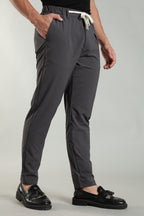 Men's Plain Grey Trousers | Linen Blend Fabric| Casual, Office, Vacation Wear