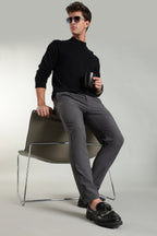 Men's Plain Grey Trousers | Linen Blend Fabric| Casual, Office, Vacation Wear
