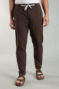 Men's Plain Brown Trousers | Linen Blend Fabric| Casual, Office, Vacation Wear
