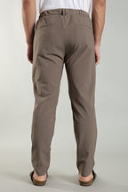 Men's Plain Brown Trousers | Linen Blend Fabric| Casual, Office, Vacation Wear