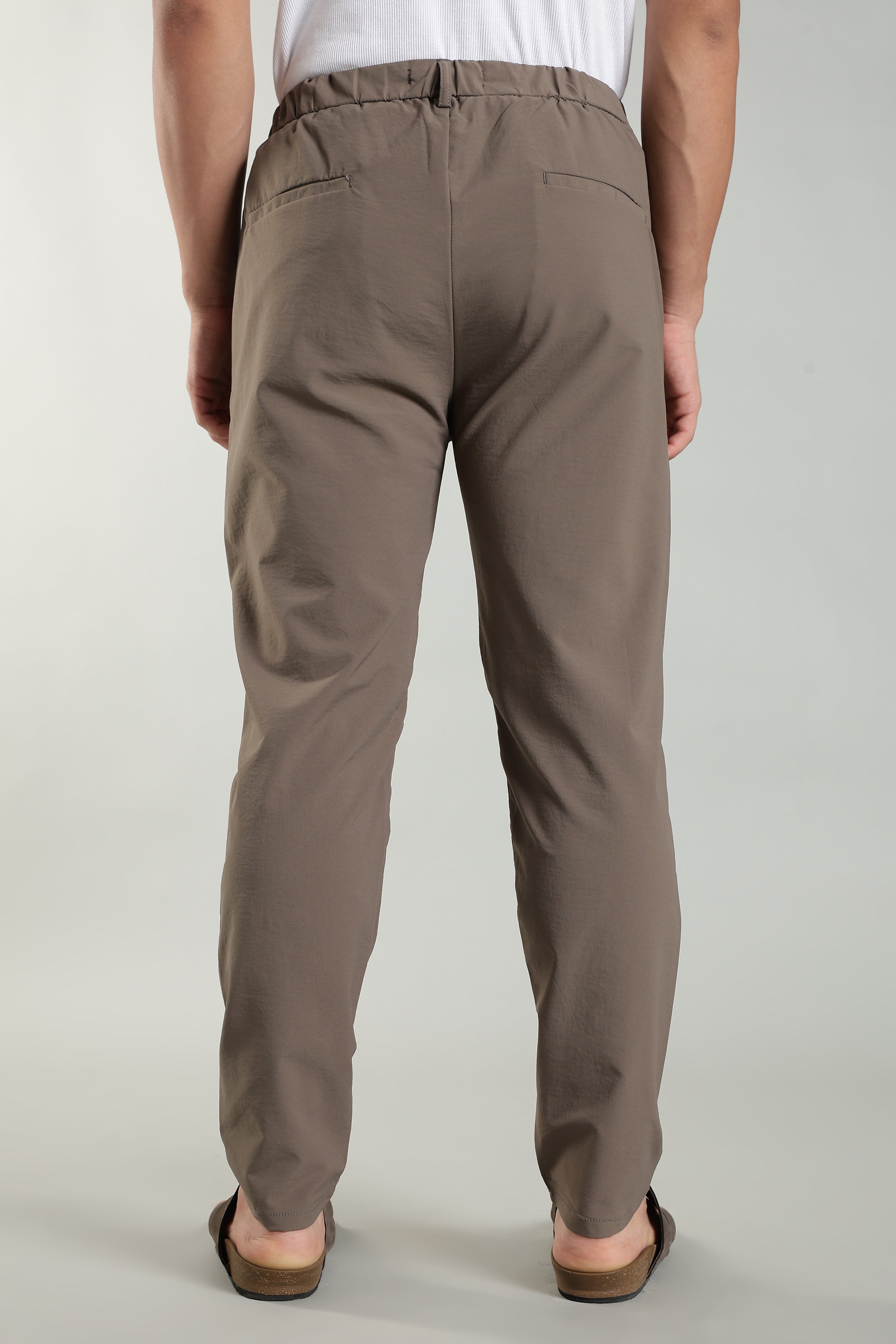 Men's Plain Brown Trousers | Linen Blend Fabric| Casual, Office, Vacation Wear