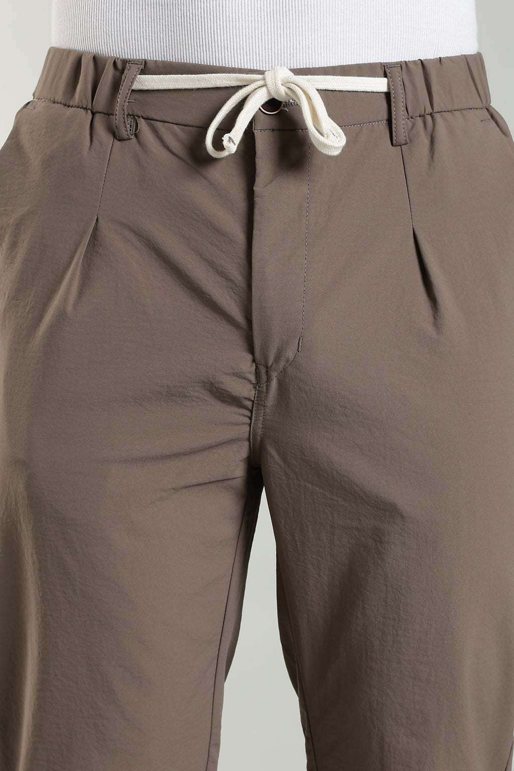 Men's Plain Brown Trousers | Linen Blend Fabric| Casual, Office, Vacation Wear