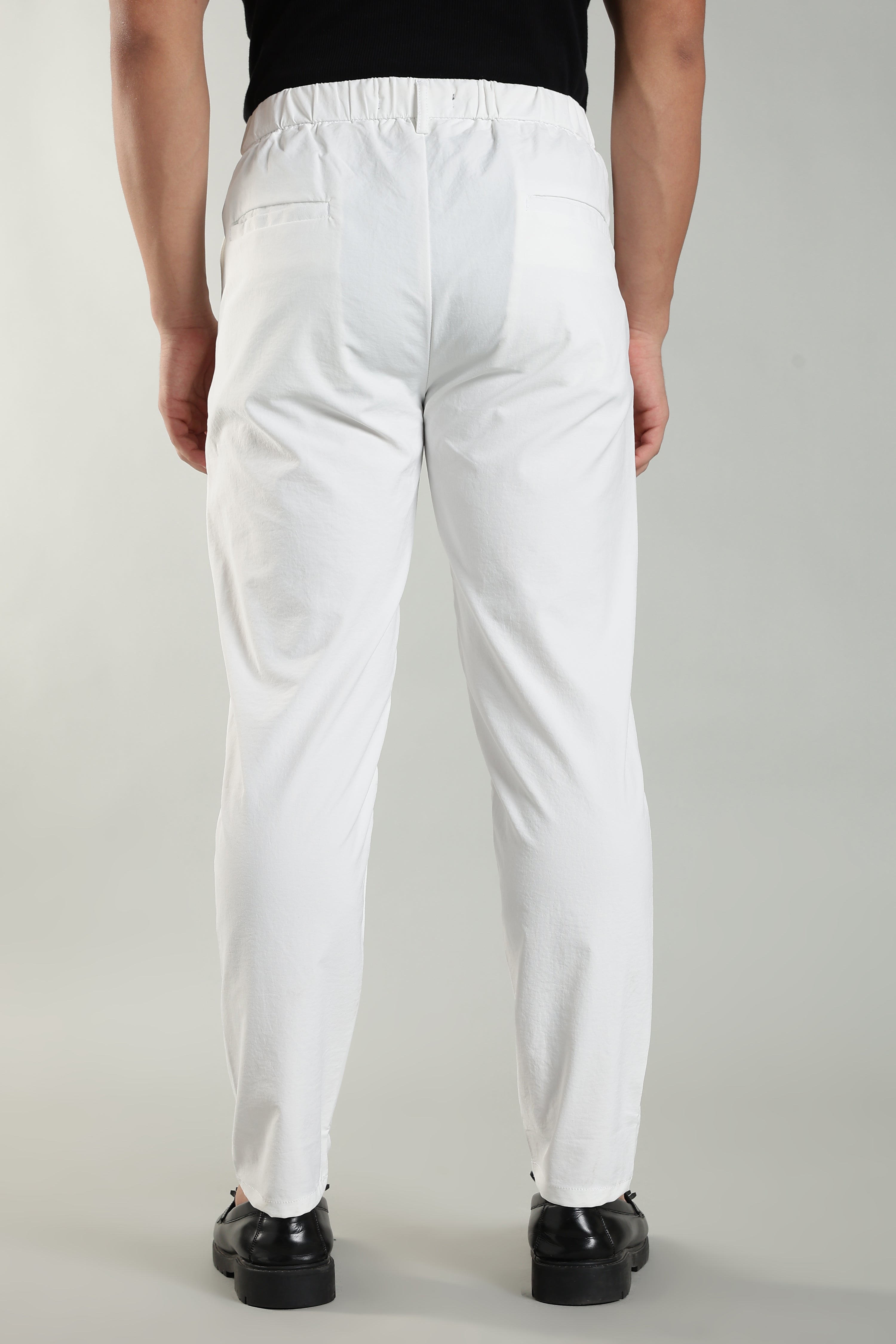 Men's Plain White Trousers | Linen Blend Fabric| Casual, Office, Vacation Wear