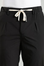 Men's Plain Black Trousers | Linen Blend Fabric| Casual, Office, Vacation Wear