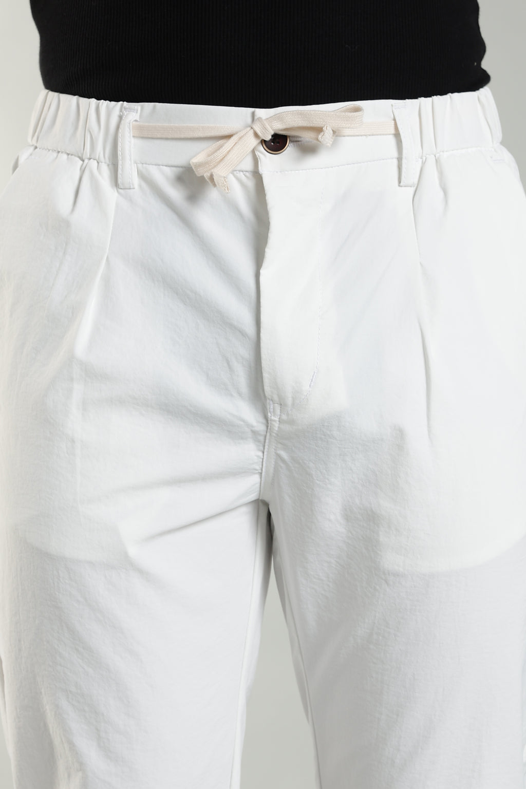 Men's Plain White Trousers | Linen Blend Fabric| Casual, Office, Vacation Wear