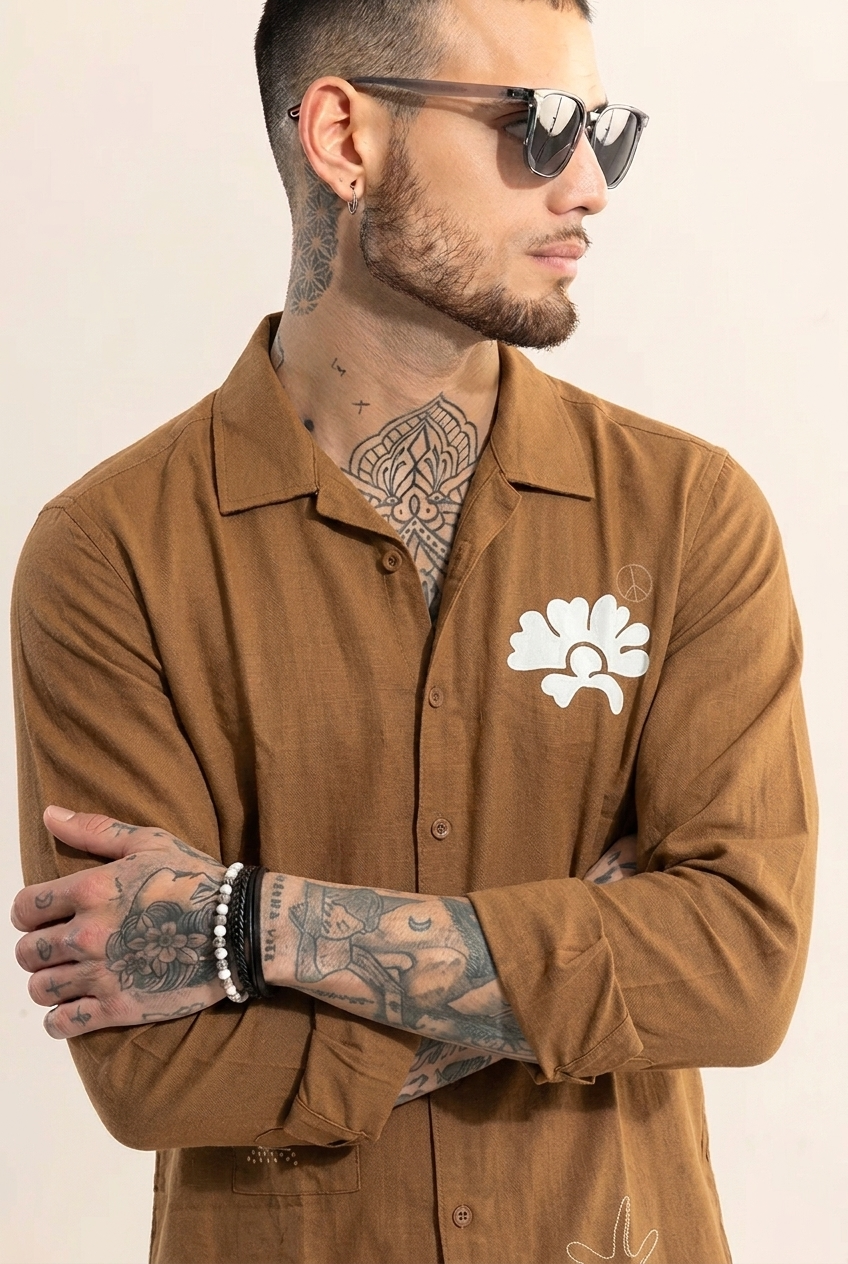 Box Fit Embroidery Shirt