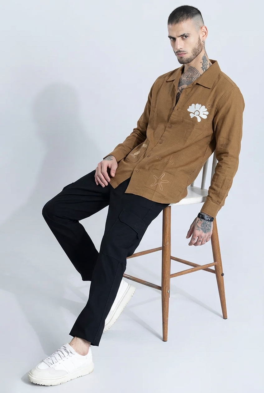 Box Fit Embroidery Shirt