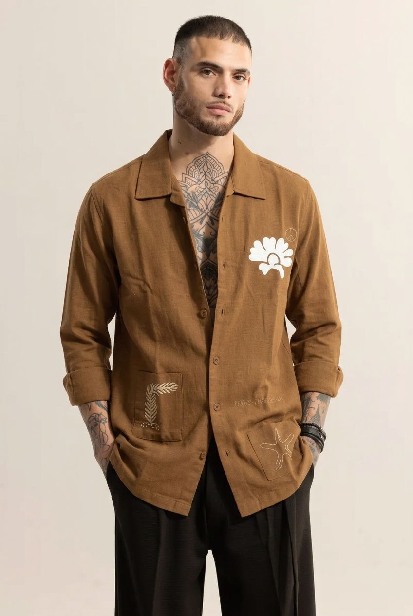 Box Fit Embroidery Shirt