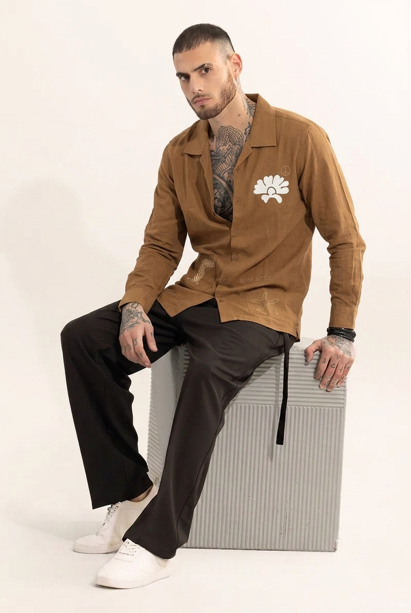 Box Fit Embroidery Shirt