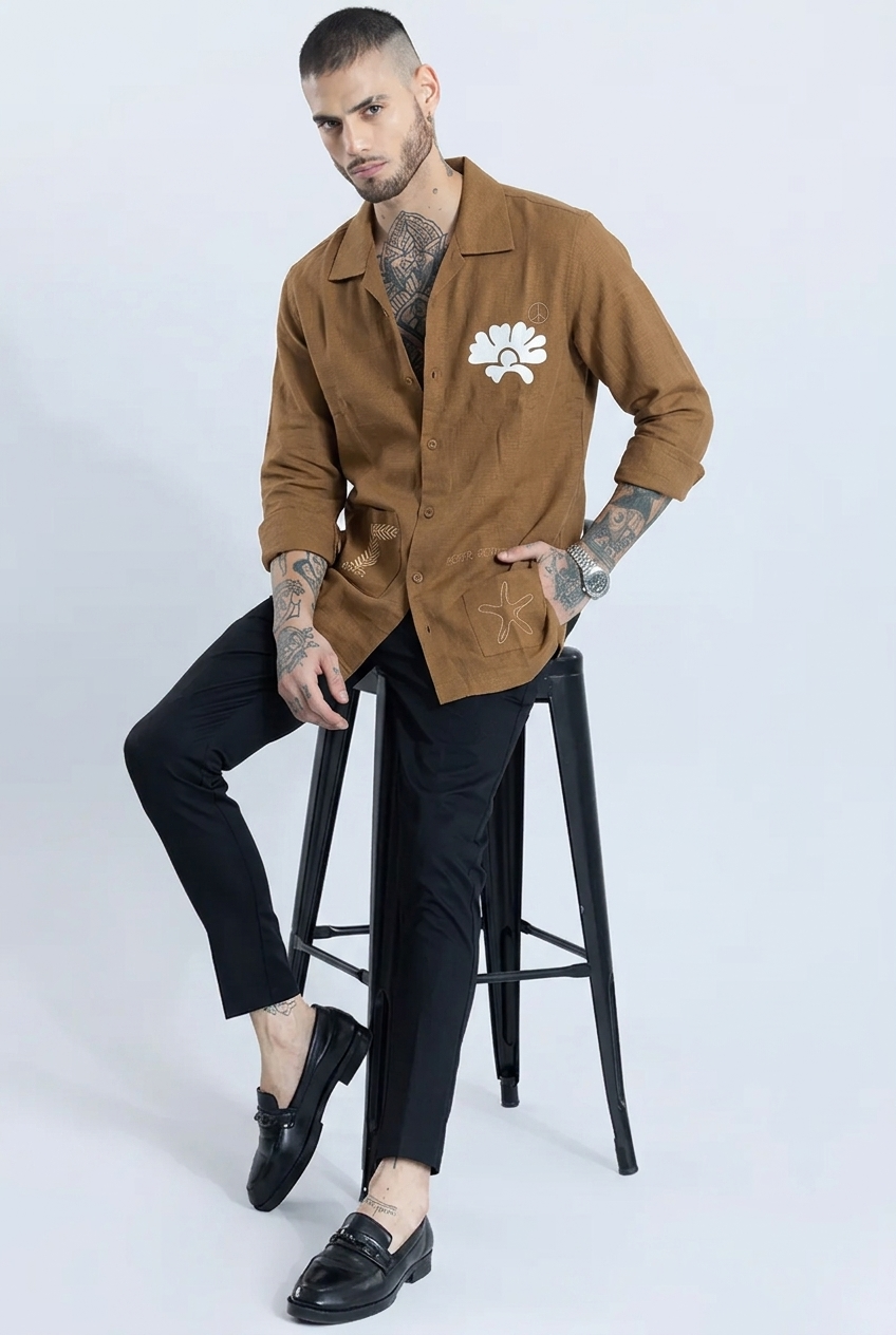 Box Fit Embroidery Shirt