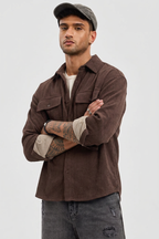 Double Pocket DOWN SHOULDER SHACKET