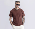 Sleek Striped Wine Polo Tshirt