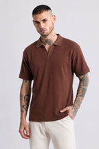 Sleek Striped Wine Polo Tshirt