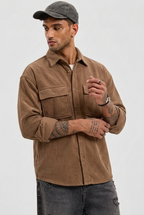 Double Pocket DOWN SHOULDER SHACKET