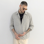 DOUBLE SIDE ZIPPER GREY SHACKETS