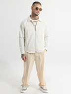 RICH WHITE DOUBLE ZIPPER SHACKETS